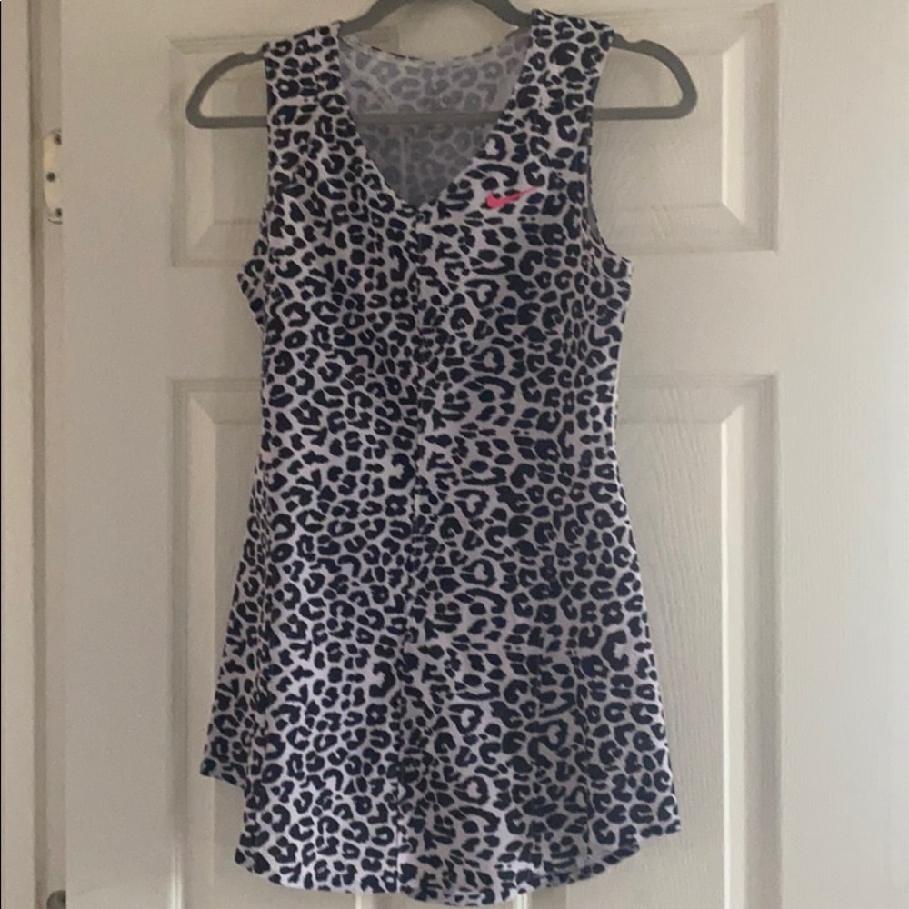 Nike tennis dress in leopard print.